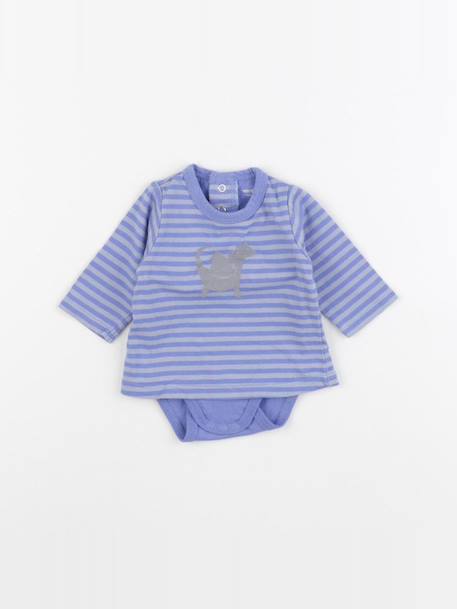 Body tee-shirt - 1 mois Bleu 1 - vertbaudet enfant 