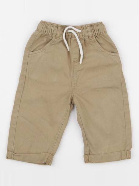 Jean - 9 mois Beige 1 - vertbaudet enfant 