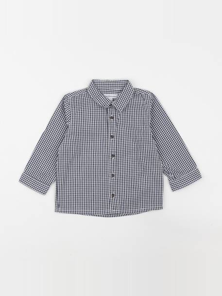 Chemise - 18 mois Blanc, bleu 1 - vertbaudet enfant 