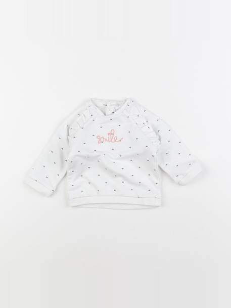 Sweat - 3 mois Blanc 1 - vertbaudet enfant 