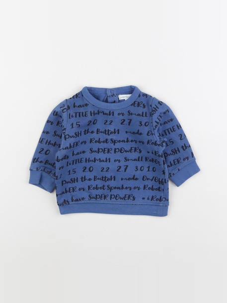 Sweat - 3 mois Bleu 1 - vertbaudet enfant 