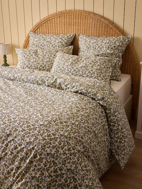 Housse de couette percale de coton 'manon' Bleu+Jaune 1 - vertbaudet enfant 