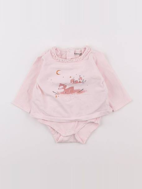Body tee-shirt - 3 mois Rose 1 - vertbaudet enfant 