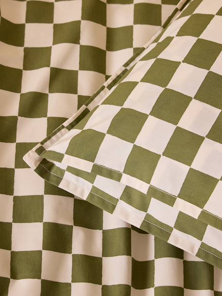 Housse de couette percale de coton 'marius' Bleu+Vert 8 - vertbaudet enfant 