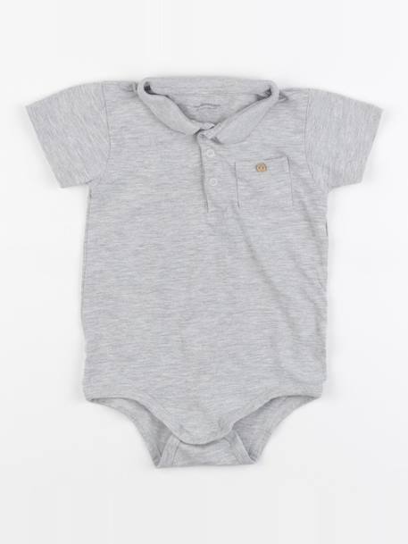 Body à col - 24 mois Gris 1 - vertbaudet enfant 