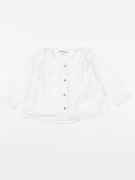 Blouse - 9 mois Blanc 1 - vertbaudet enfant 