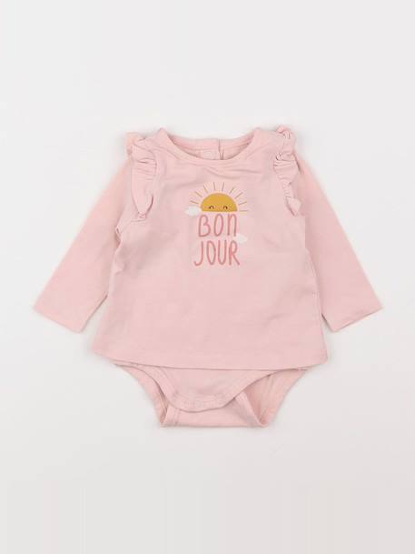 Body tee-shirt - 3 mois Rose 1 - vertbaudet enfant 