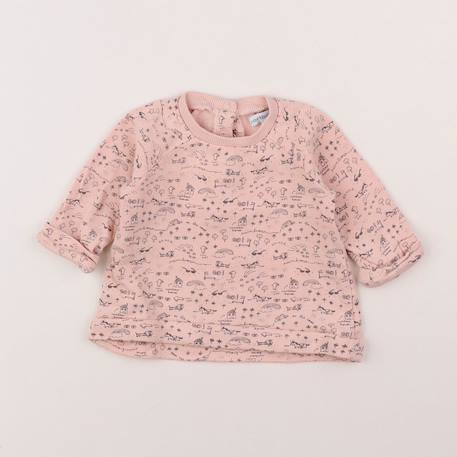 Sweat - 3 mois Gris, rose 1 - vertbaudet enfant 