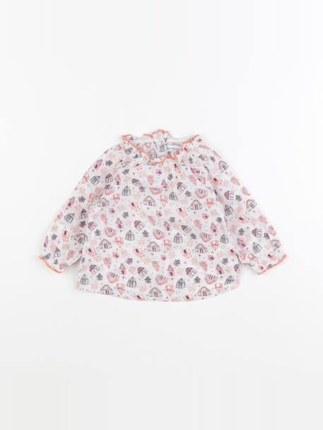 Blouse - 3 mois Blanc, orange 1 - vertbaudet enfant 
