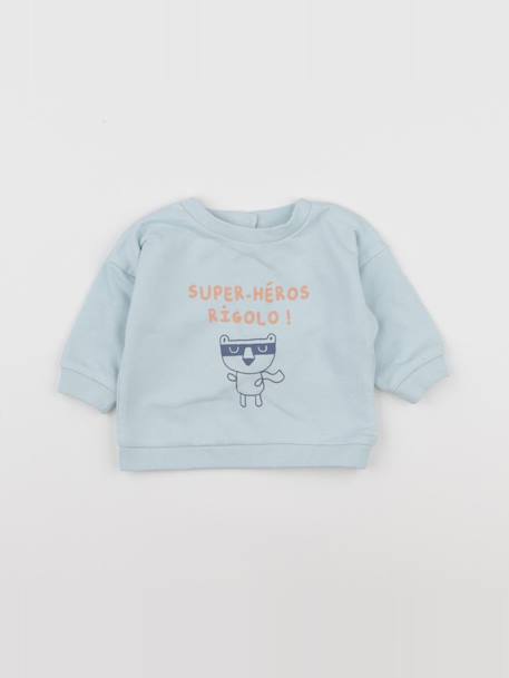 Sweat - 3 mois Bleu 1 - vertbaudet enfant 