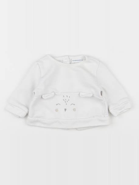 Sweat - 3 mois Blanc 1 - vertbaudet enfant 