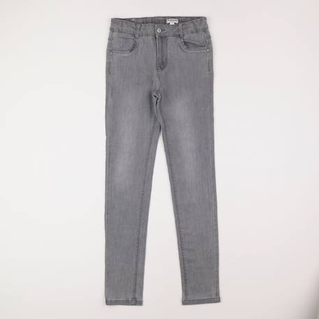 Jean - 12 ans Gris 1 - vertbaudet enfant 