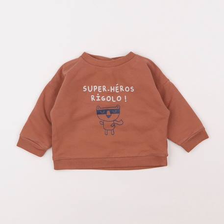 Sweat - 6 mois Marron 1 - vertbaudet enfant 