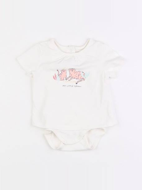 Body tee-shirt - 3 mois Blanc 1 - vertbaudet enfant 