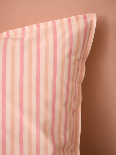 Taie d'oreiller percale de coton 'marcelle' Bleu vert+Rose 8 - vertbaudet enfant 
