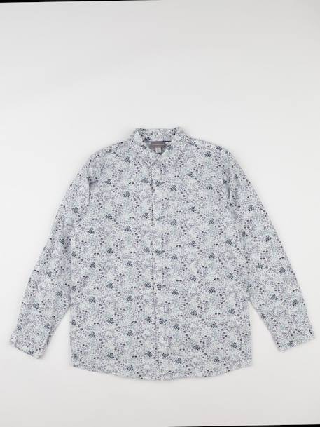 Chemise - 12 ans Blanc, bleu 1 - vertbaudet enfant 