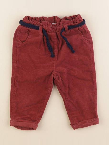 Pantalon - 12 mois Rouge 1 - vertbaudet enfant 