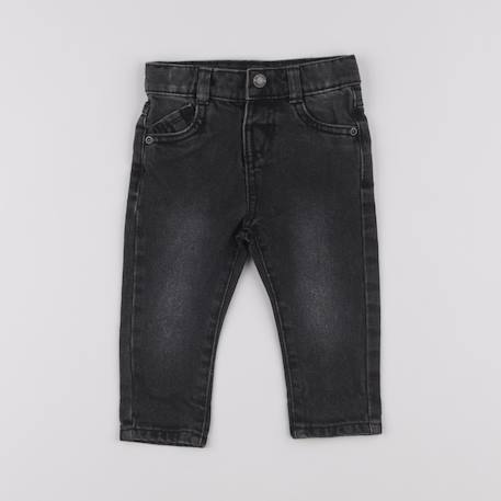 Jean - 9 mois Beige, noir 1 - vertbaudet enfant 