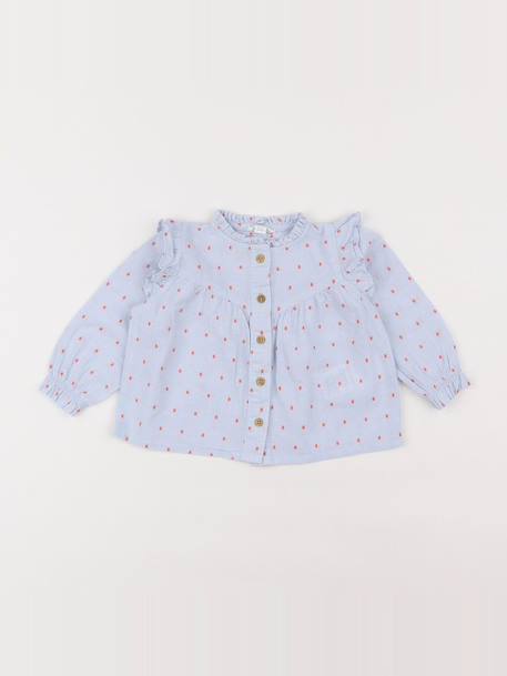 Blouse - 6 mois Bleu 1 - vertbaudet enfant 