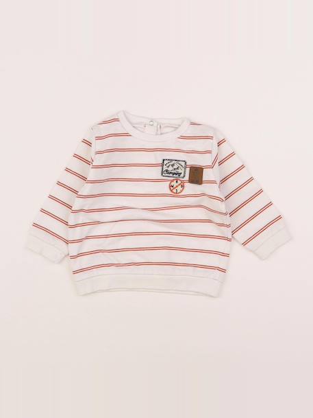 Sweat - 6 mois Blanc 1 - vertbaudet enfant 