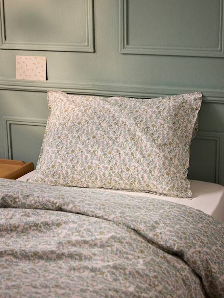 Taie d'oreiller percale de coton 'mariette' Vert 6 - vertbaudet enfant 