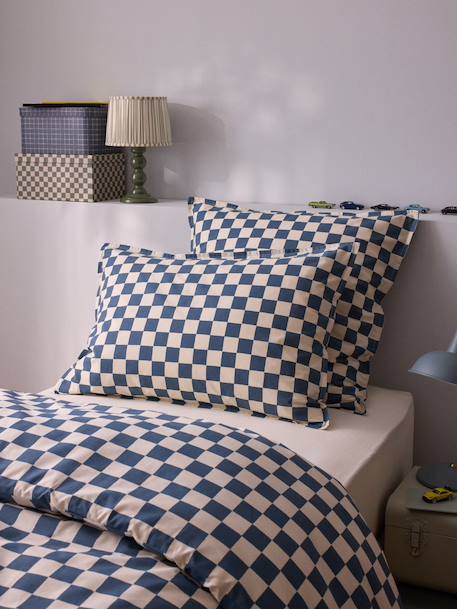 Taie d'oreiller percale de coton 'marius' Bleu+Vert 3 - vertbaudet enfant 