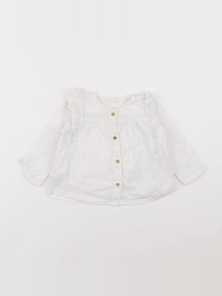 Blouse - 9 mois Blanc 1 - vertbaudet enfant 