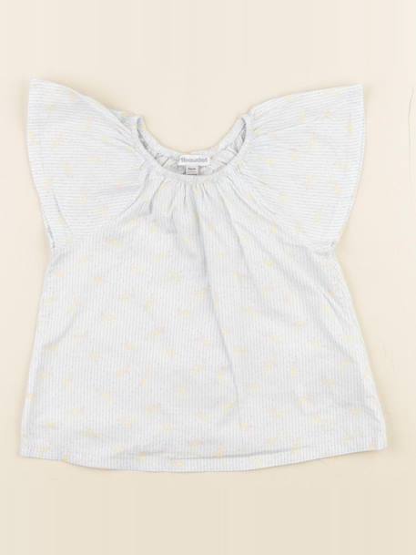 Blouse - 12 mois Blanc, bleu 1 - vertbaudet enfant 