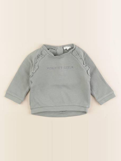 Sweat - 6 mois Vert 1 - vertbaudet enfant 