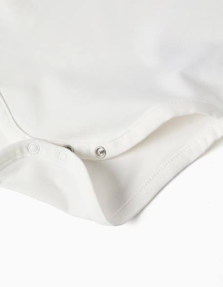 Body-polo à manches longues à rayures Blanc 4 - vertbaudet enfant 
