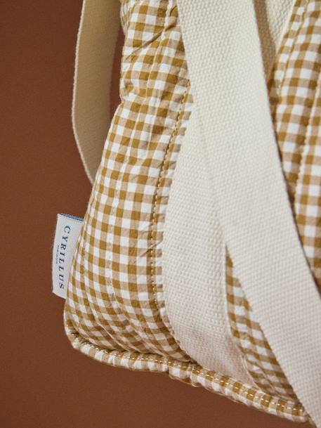 Sac à langer en gaze de coton Beige clair imprimé+Imprimé bali corail+Vichy caramel 15 - vertbaudet enfant 
