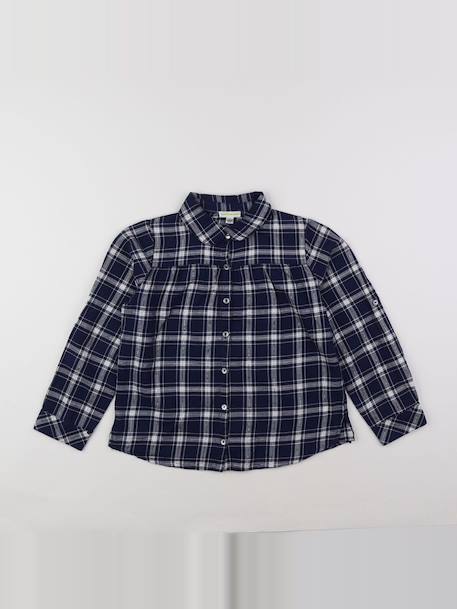 Chemise - 8 ans Blanc, bleu 1 - vertbaudet enfant 