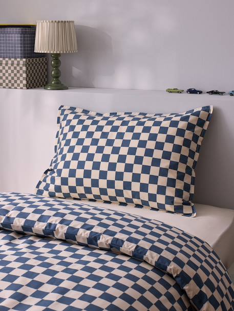 Taie d'oreiller percale de coton 'marius' Bleu+Vert 6 - vertbaudet enfant 