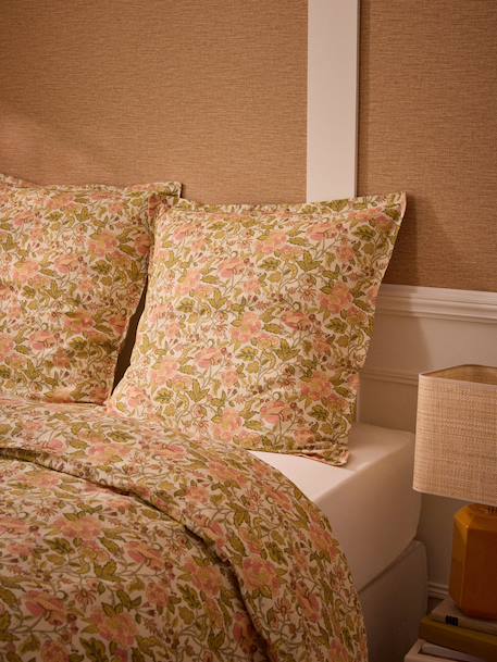 Taie d'oreiller aspect lin 'marianne' Jaune gold 1 - vertbaudet enfant 