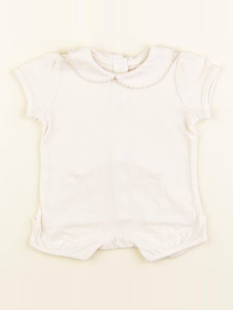 Combinaison coton - 1 mois Blanc 1 - vertbaudet enfant 