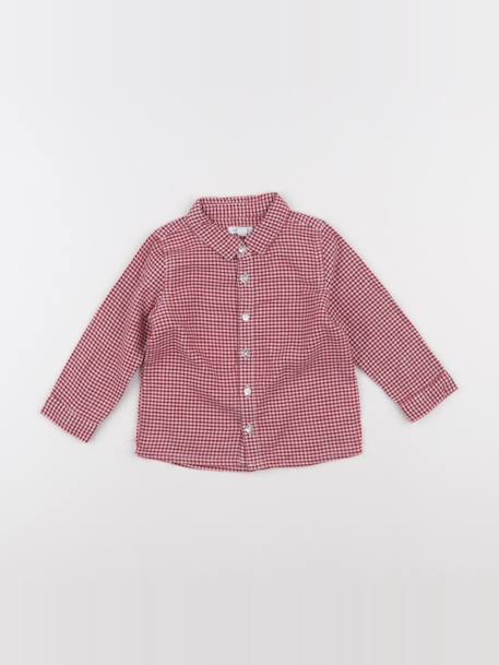 Chemise - 18 mois Blanc, rouge 1 - vertbaudet enfant 