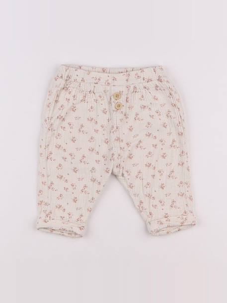 Pantalon - 6 mois Blanc 1 - vertbaudet enfant 