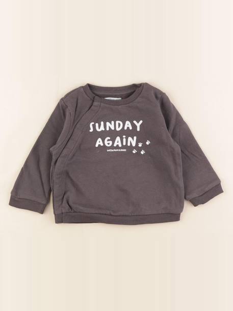 Sweat - 9 mois Noir 1 - vertbaudet enfant 