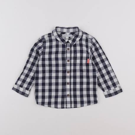 Chemise - 18 mois Blanc, bleu 1 - vertbaudet enfant 
