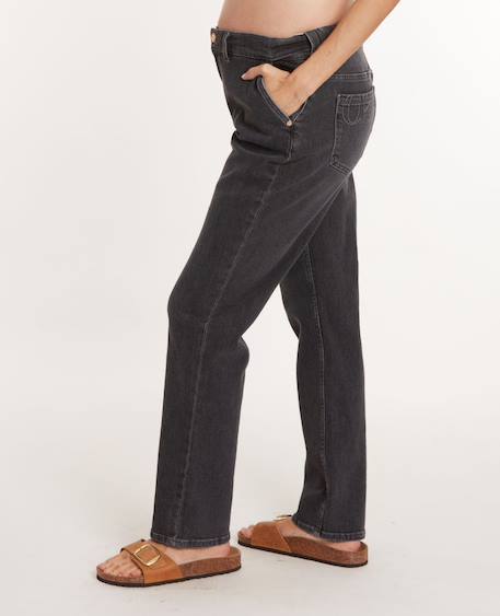 Jean de grossesse mom fit carrie gris Gris+Mid blue 4 - vertbaudet enfant 