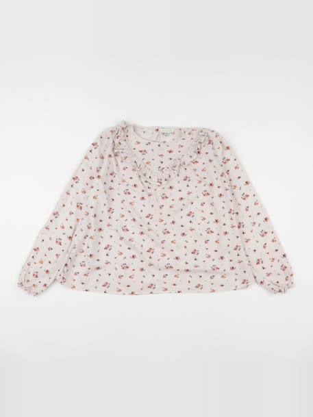 Blouse - 12 ans Beige, rose 1 - vertbaudet enfant 