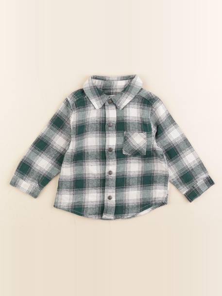 Chemise - 12 mois Beige, vert 1 - vertbaudet enfant 