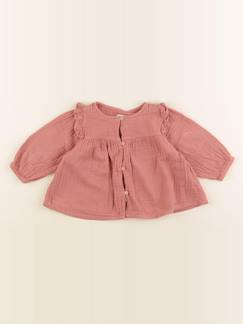Seconde main-Fille-Chemise, blouse-Blouse coton - 6 mois