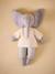 Peluche éléphant en tricot avec un ensemble en point mousse Gris 1 - vertbaudet enfant 