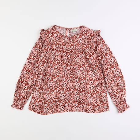 Blouse velours - 10 ans Marron 1 - vertbaudet enfant 