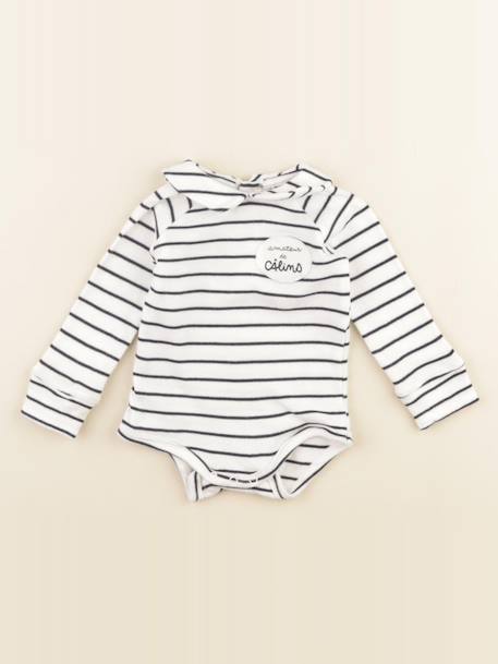 Body à col - 6 mois Blanc, bleu 1 - vertbaudet enfant 