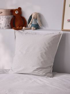 Linge de maison et décoration-Linge de lit enfant-Taie d'oreiller-Taie d'oreiller percale de coton tissé teint  "marin"