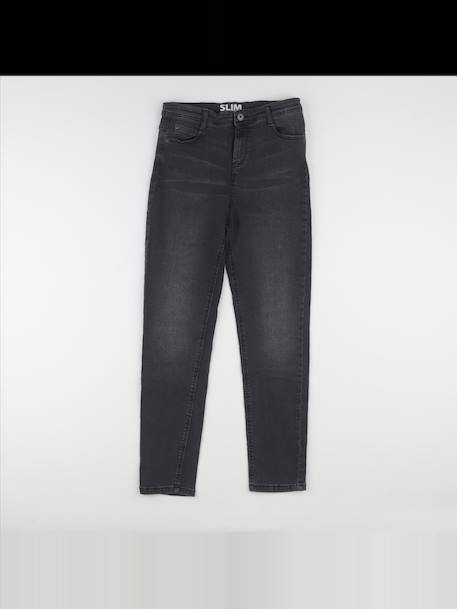 Jean - 12 ans Gris 1 - vertbaudet enfant 