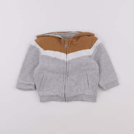 Sweat - 6 mois Gris, marron 1 - vertbaudet enfant 