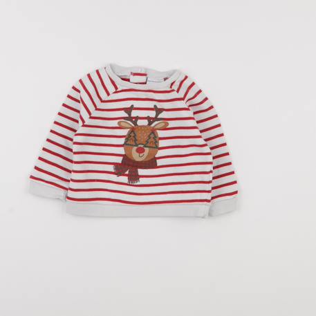 Sweat - 12 mois Blanc, rouge 1 - vertbaudet enfant 